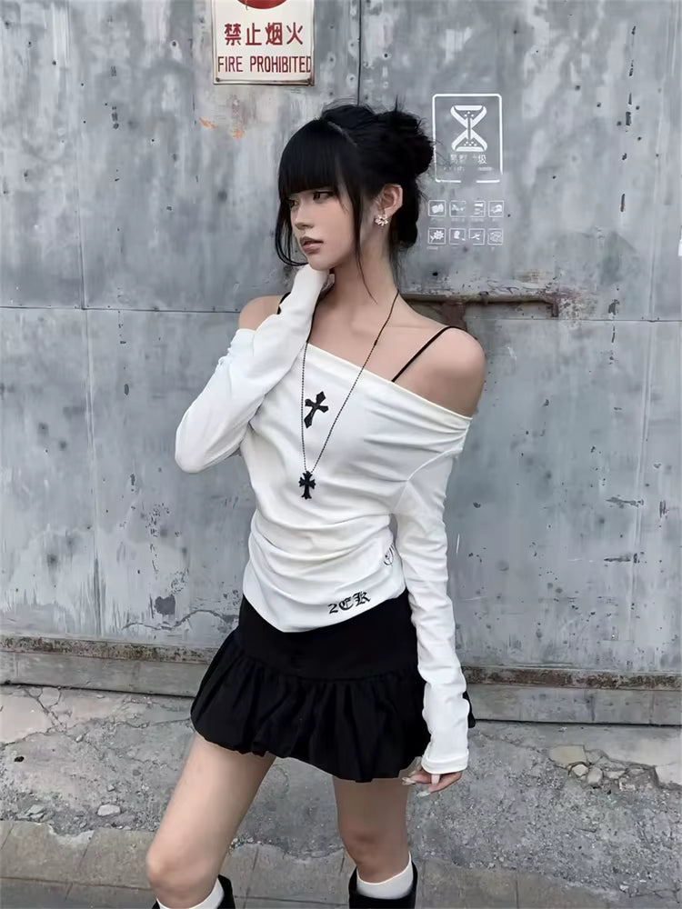 Sanctum Cross Off-Shoulder Top