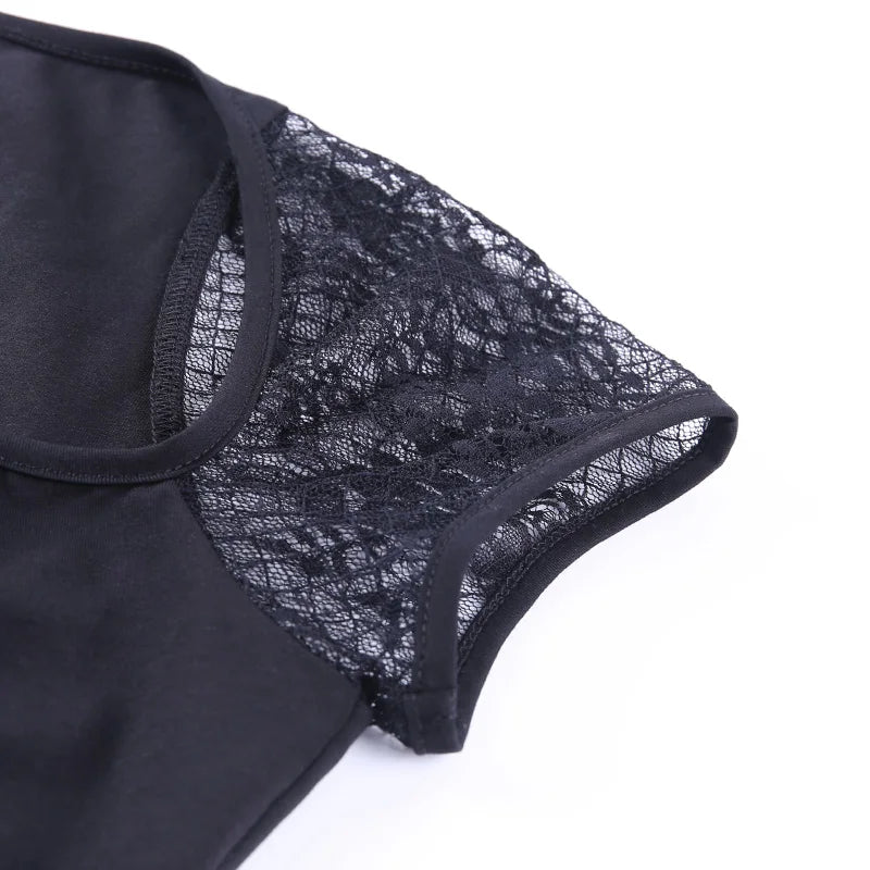 Noir Mesh Corset Top