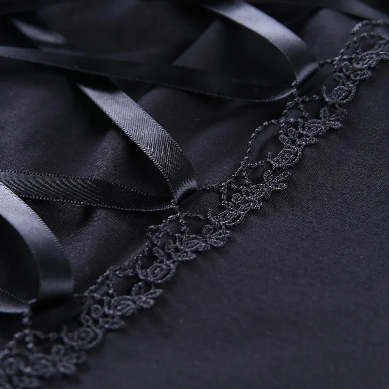Noir Mesh Corset Top