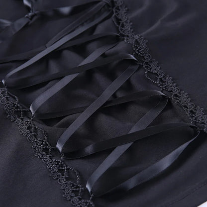 Noir Mesh Corset Top