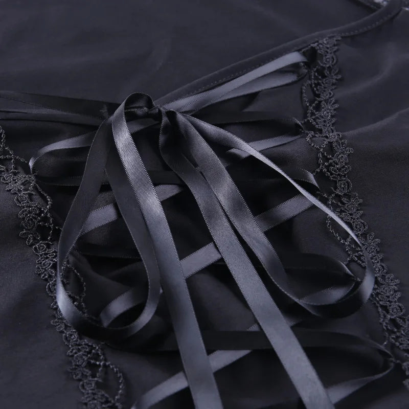 Noir Mesh Corset Top