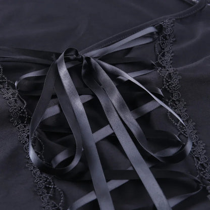 Noir Mesh Corset Top