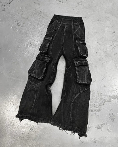 Blood Stitched Wide Jeans