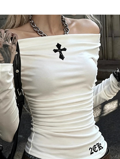 Sanctum Cross Off-Shoulder Top