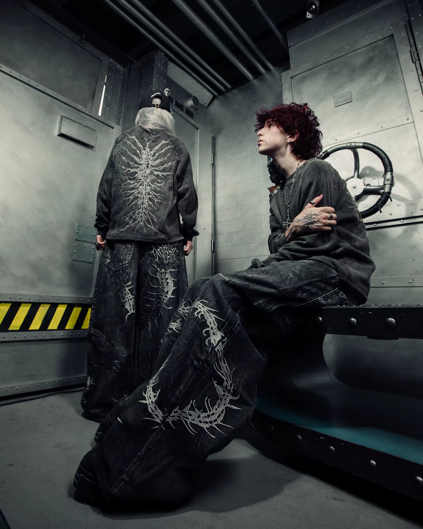 Bloodstripe Wide-Leg