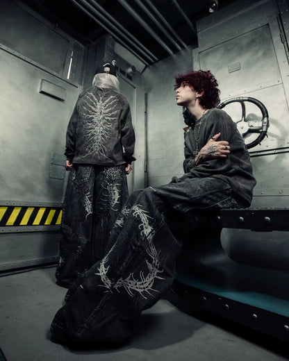 Bloodstripe Wide-Leg