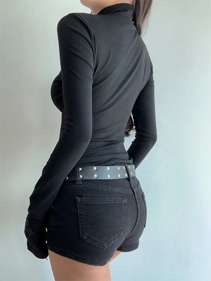 Hollow Veins Knit Top