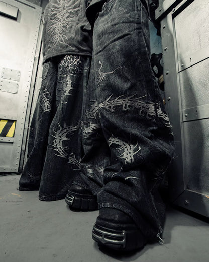 Bloodstripe Wide-Leg