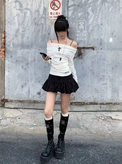 Sanctum Cross Off-Shoulder Top