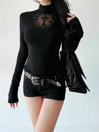 Hollow Veins Knit Top