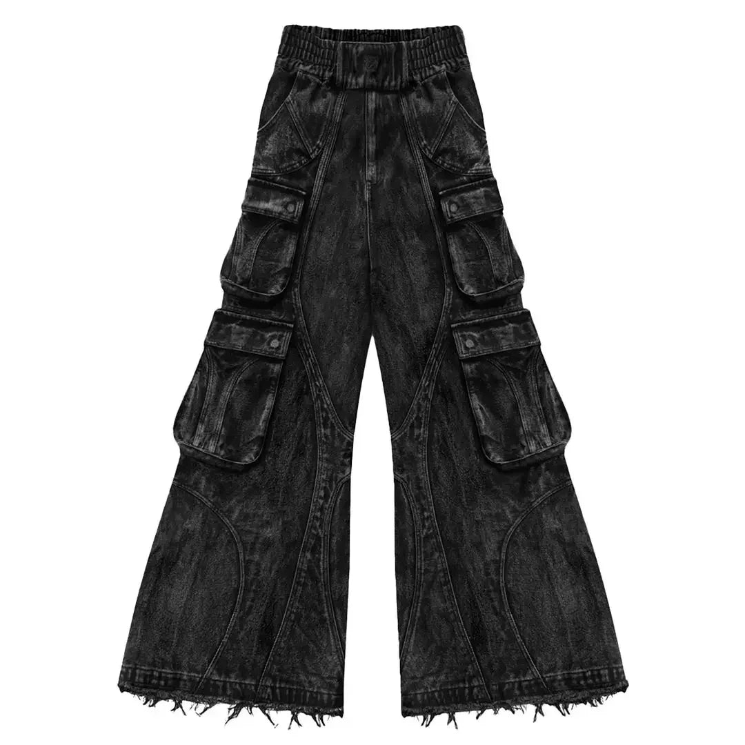 Blood Stitched Wide Jeans