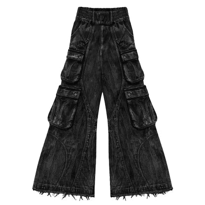 Blood Stitched Wide Jeans