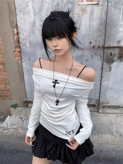 Sanctum Cross Off-Shoulder Top