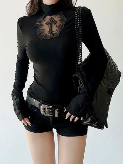 Hollow Veins Knit Top
