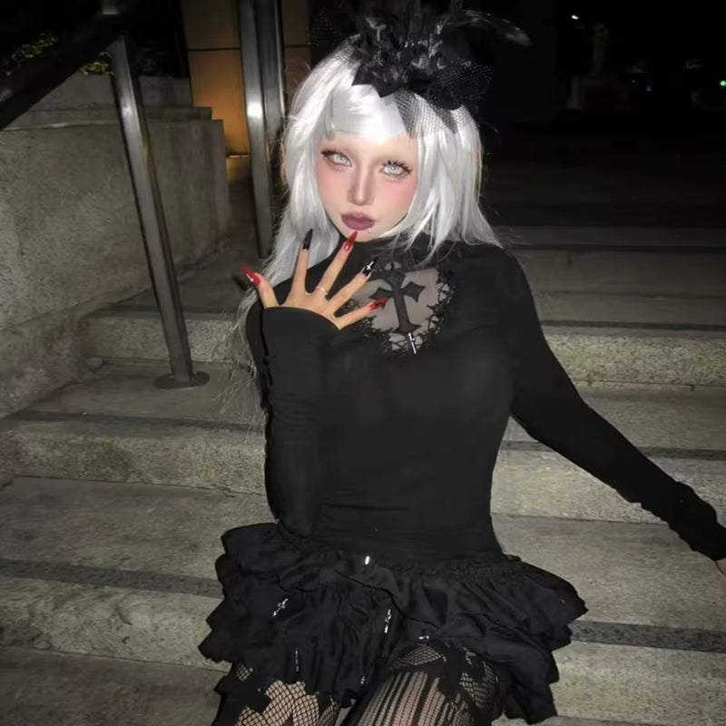 Hollow Veins Knit Top