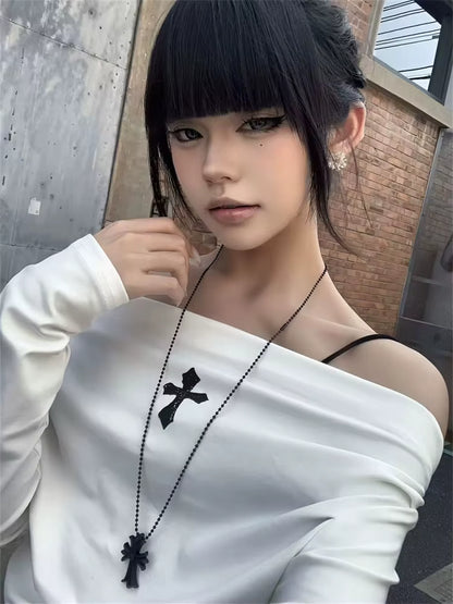 Sanctum Cross Off-Shoulder Top