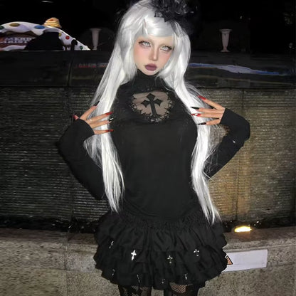 Hollow Veins Knit Top