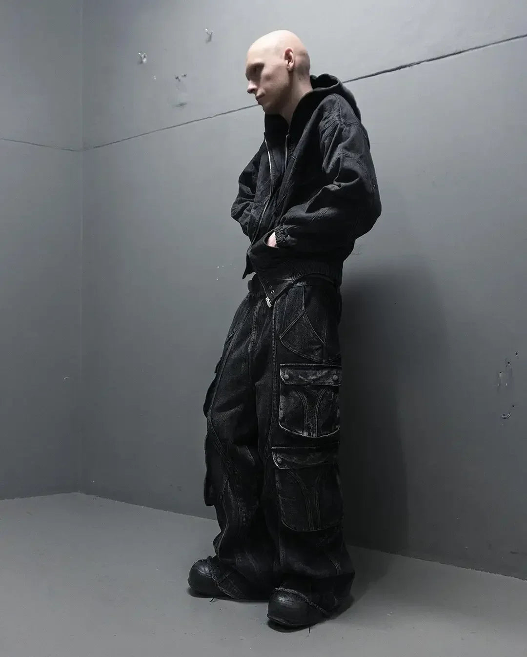 Blood Stitched Wide Jeans