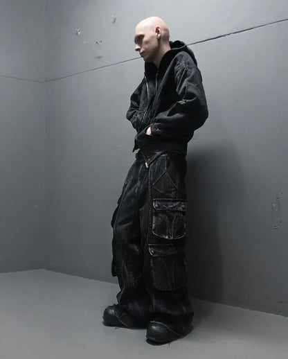 Blood Stitched Wide Jeans