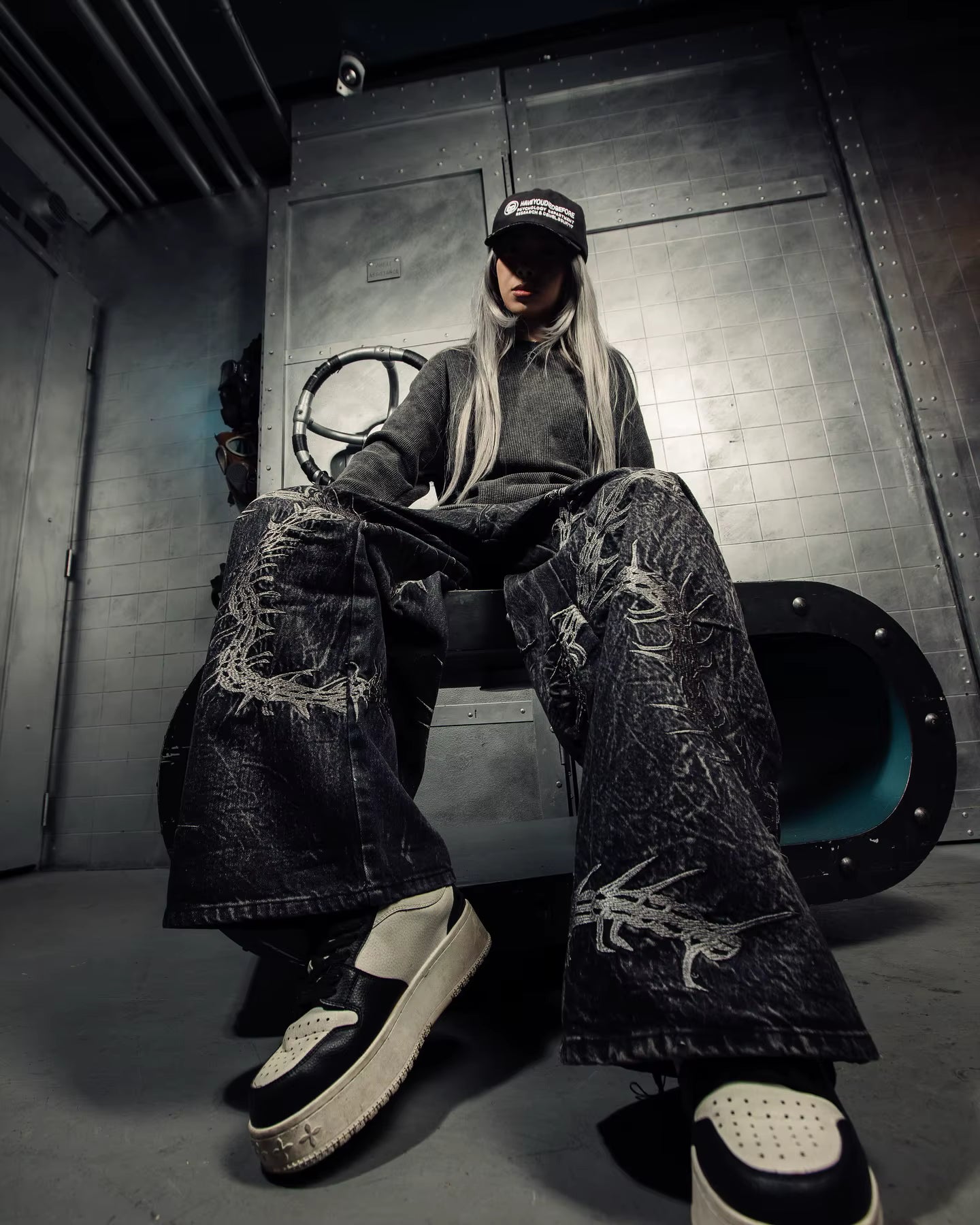 Bloodstripe Wide-Leg