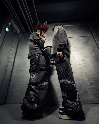 Bloodstripe Wide-Leg